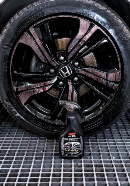 Soft99 iron terminator in use